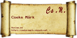 Cseke Márk névjegykártya