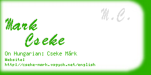 mark cseke business card