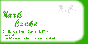 mark cseke business card